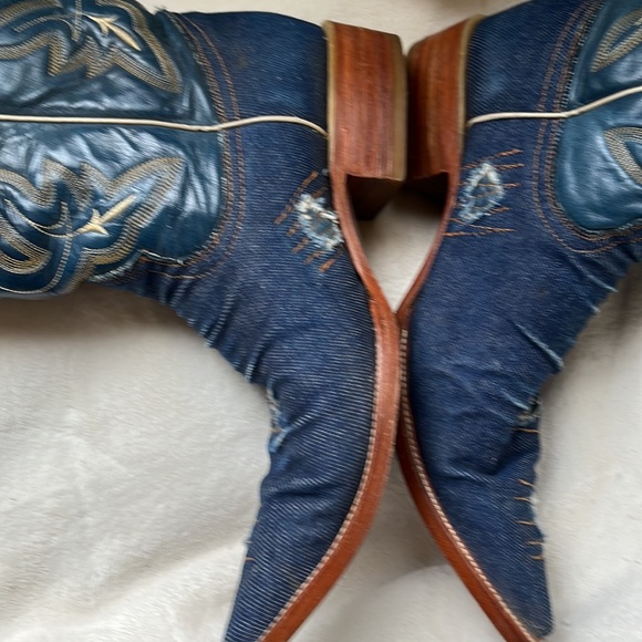 Cowboy White Diamonds Leather Boots For Men - Picture 3 of 6